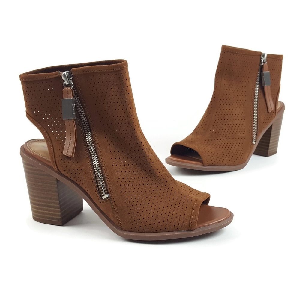 Sam Edelman Circus Kammie Brown Peep Toe Bootie